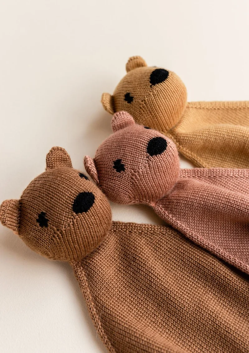 Merino Schmusetuch 'Teddy Tokki' Terracotta