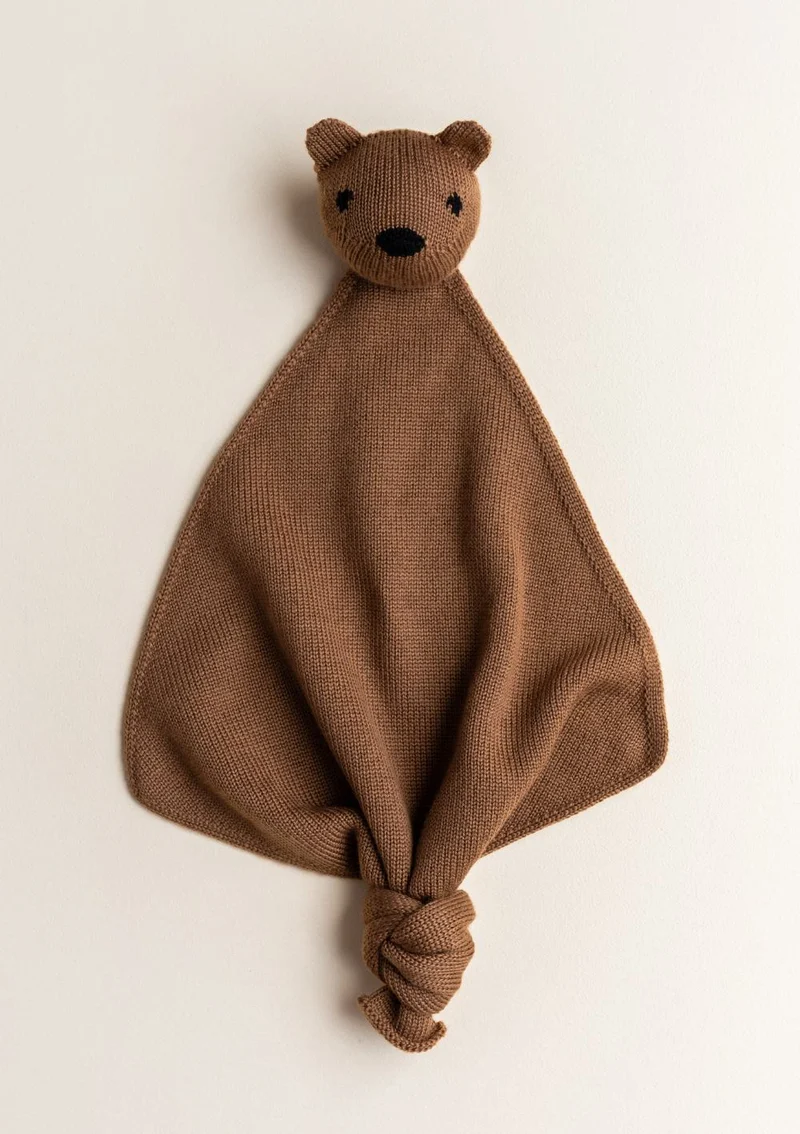 Merino Schmusetuch 'Teddy Tokki' Chocolate