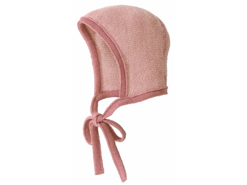Disana 100% Wolle Strickmütze melange-rosé Gr.0 (36-40 cm, 0-3 Monate)