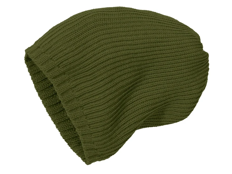 Disana 100% Wolle Strickmütze oliv Gr.2 46-50 cm Kopfumfang