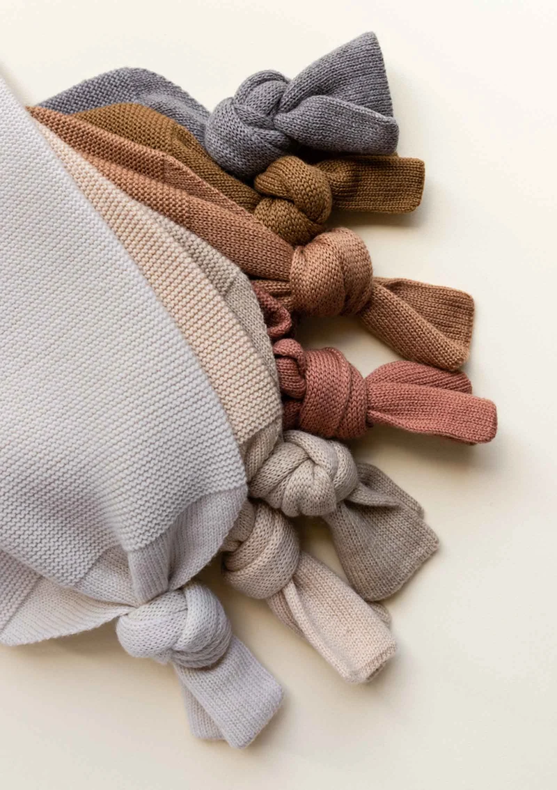 Merino Strick-Pucksack 'Cocoon' grey melange