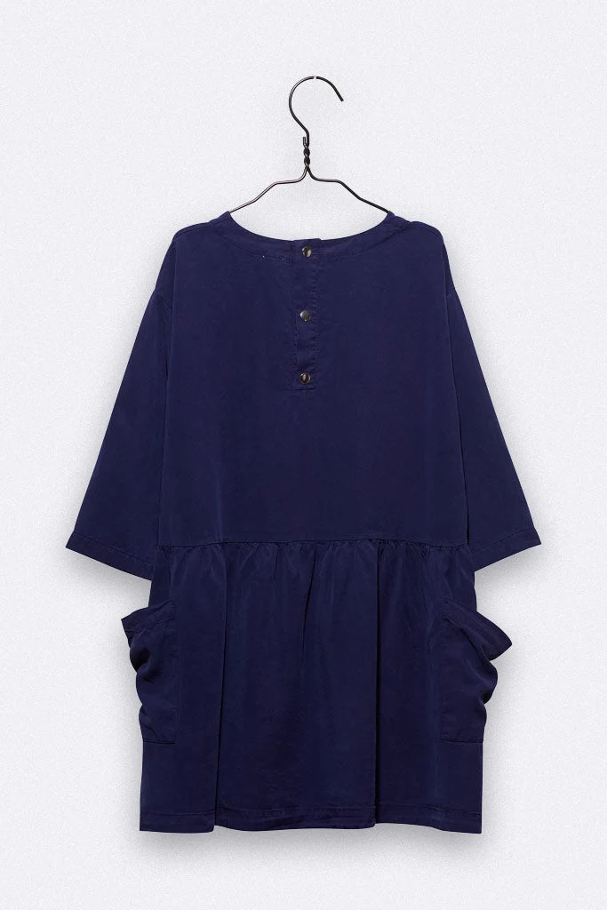 Lena Kleid in violetlauem Tencel für Kinder