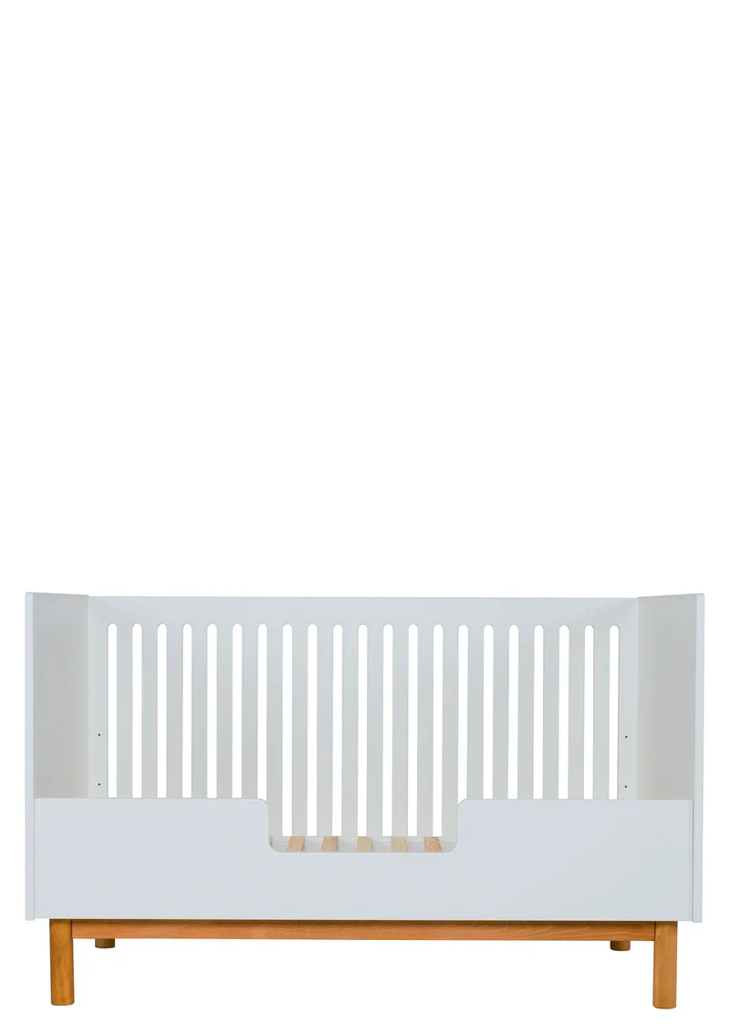 2-in-1 Babybett Bank 'Mood' Weiß 140 x 70 cm