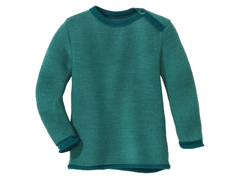 Disana 100% Wolle Pullover melange-pacific-mint 86/92