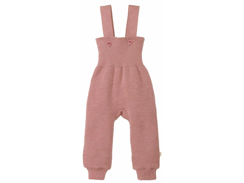 Disana 100% Wolle Trägerhose Babyhose mit Trägern rosé 74/80