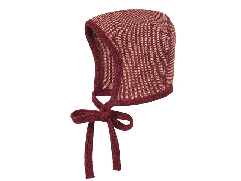 Disana 100% Wolle Strickmütze cassis-rosé Gr.0 (36-40 cm, 0-3 Monate)
