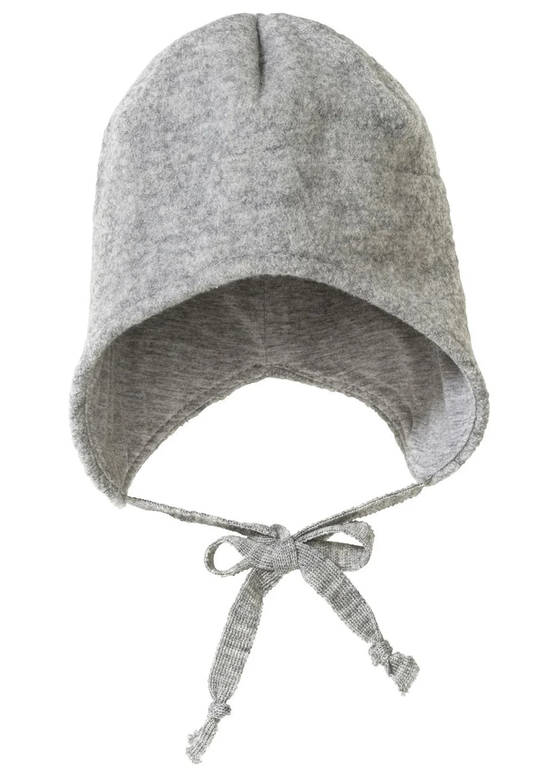 Disana 100% Wolle Walk-Mütze hellgrau 46-50 cm Kopfumfang