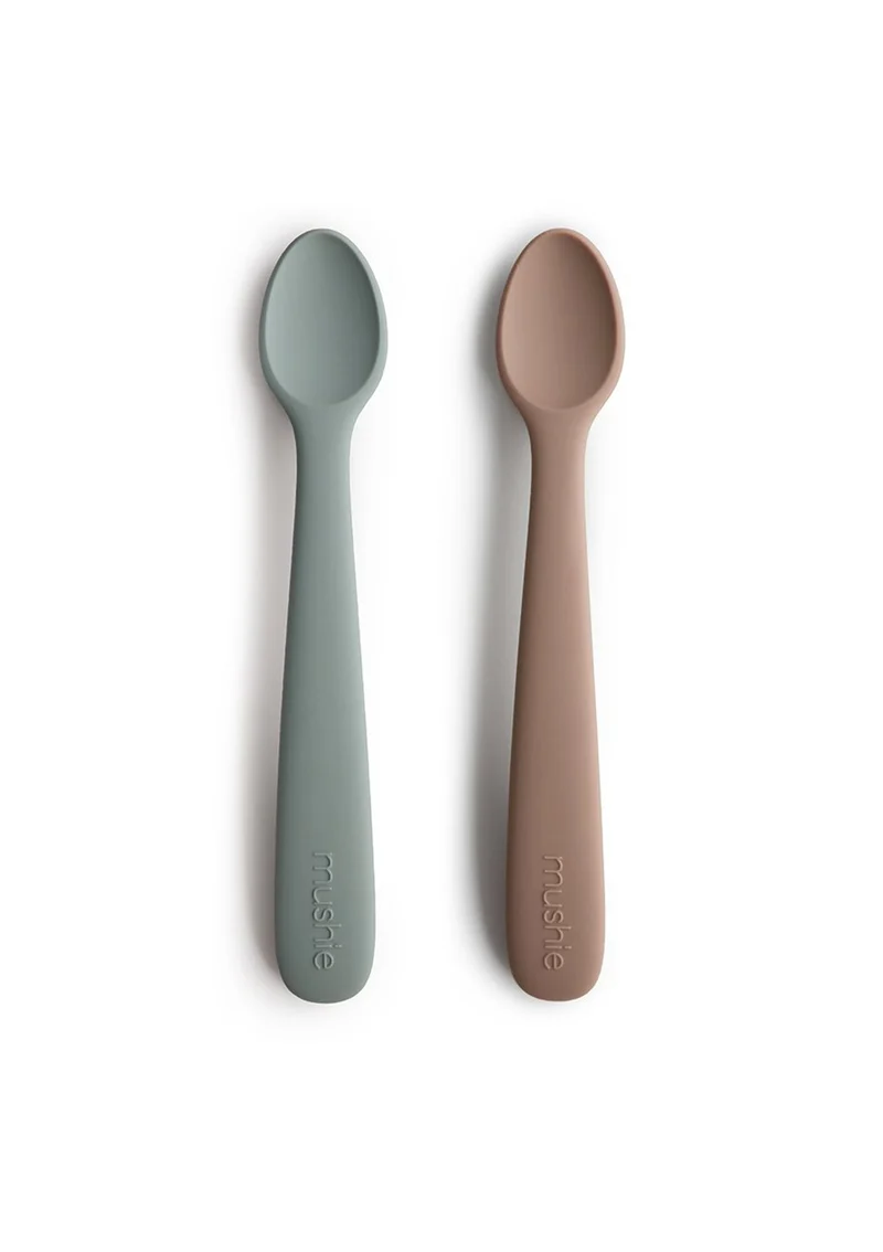 2er-Set Silikon Babylöffel Stone & Cloudy Mauve
