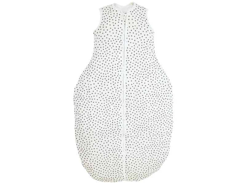 Hans Natur Winterschlafsack TOG 2,5-3 Baby Bio-Schurwolle Tupfen hellgrau Schlafsack SW (kbT) 70 cm Schlafsacklänge