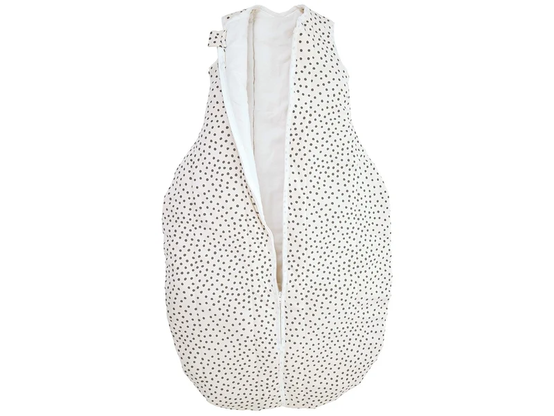Hans Natur Winterschlafsack TOG 2,5-3 Baby Bio-Schurwolle Tupfen hellgrau Schlafsack SW (kbT) 70 cm Schlafsacklänge