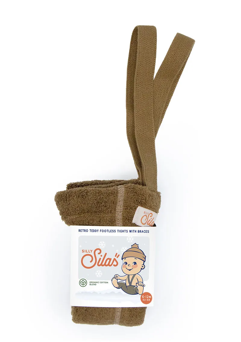 Teddy-Strumpfhose mit Trägern ohne Fuß Acorn Brown