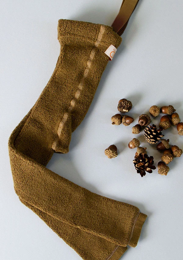 Teddy-Strumpfhose mit Trägern ohne Fuß Acorn Brown