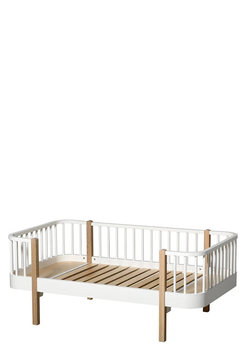 Junior Bettsofa 'Wood Original' Weiß / Eiche 160 x 90 cm