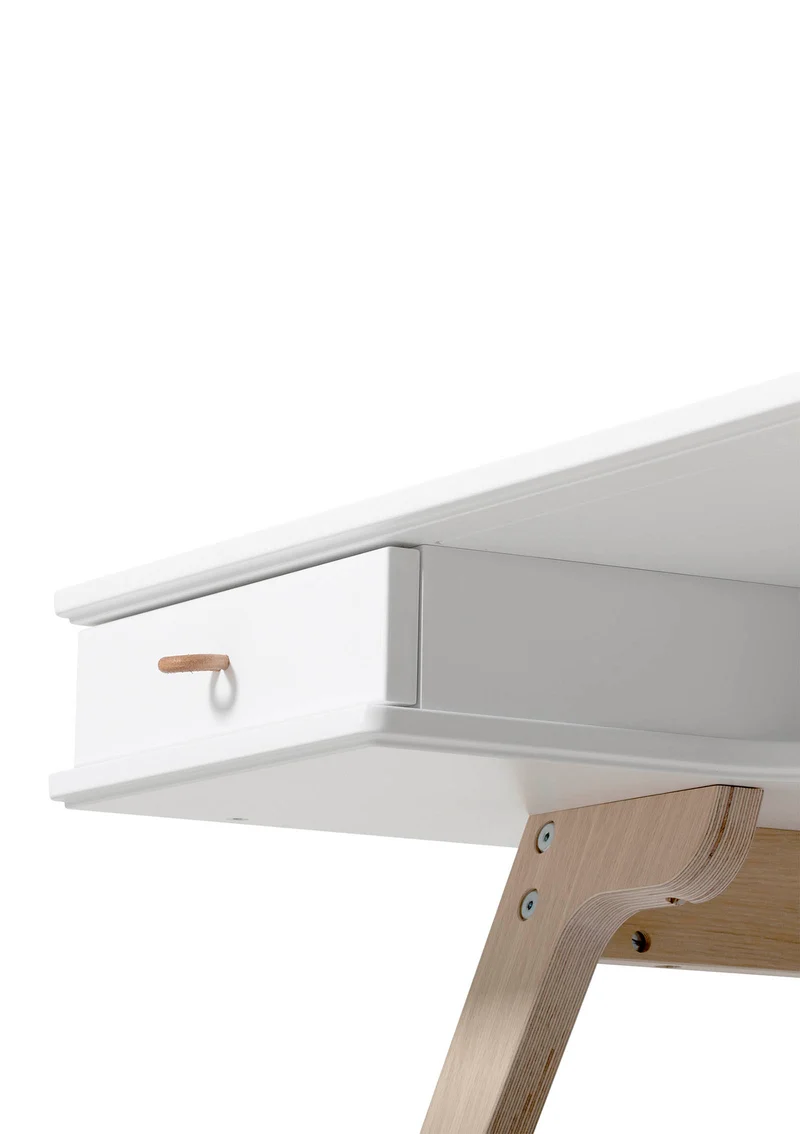 Schreibtisch 'Wood' 72,6 cm Weiß/Eiche