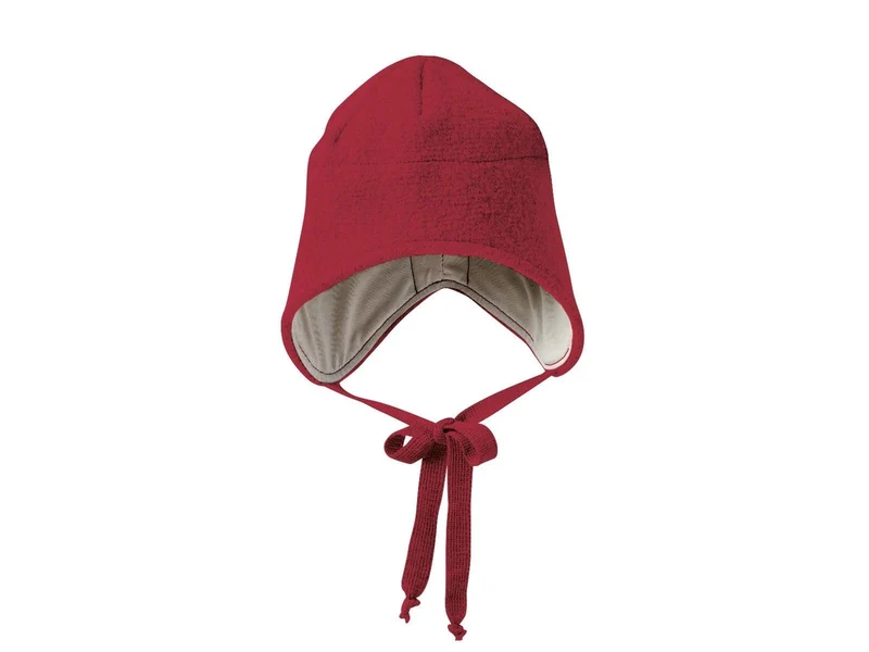 Disana 100% Wolle Walk-Mütze bordeaux Gr.2 46-50 cm Kopfumfang