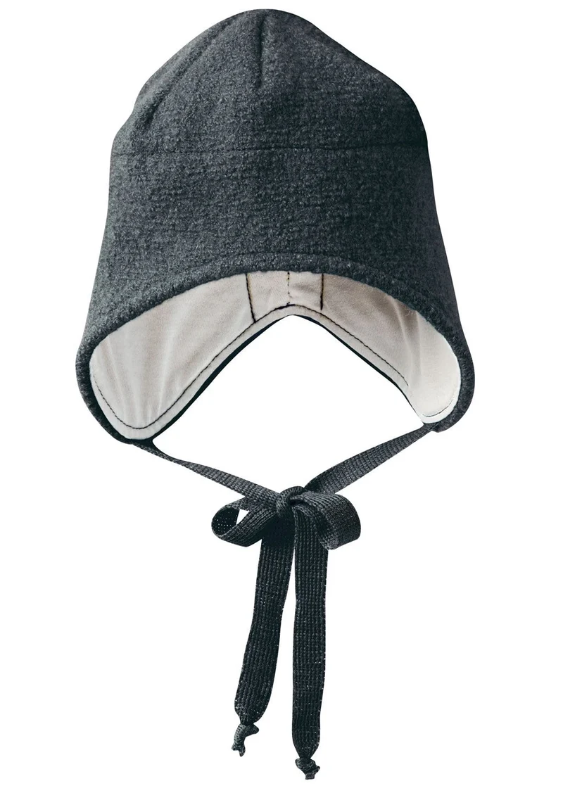Disana 100% Wolle Walk-Mütze anthrazit Gr.2 (46-50 cm Kopfumfang)