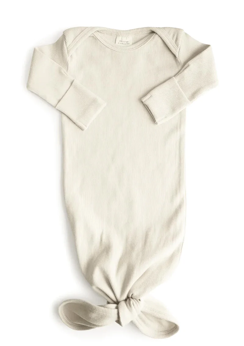 geknotetes Babykleid ivory