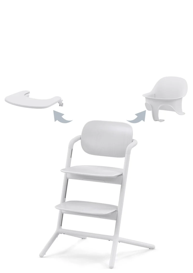 Hochstuhl 'Lemo' 3-in-1 Set All white / White