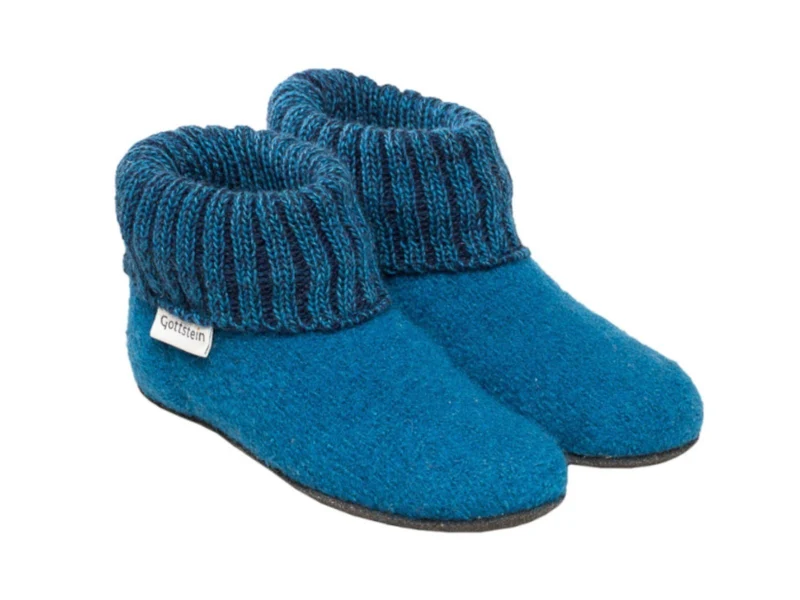 Gottstein Kinder Hausschuhe aus Wolle Schuhgröße 24