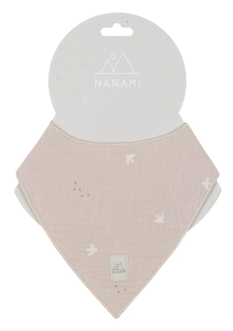 Bandana Lätzchen 'Bird' uni natural