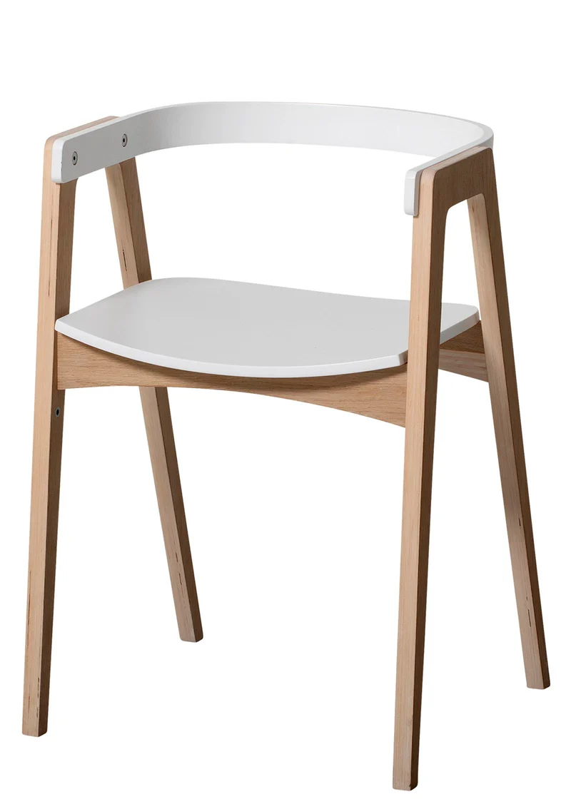 Schreibtisch 72,6 cm & Armlehnstuhl 'Wood' Weiß/Eiche