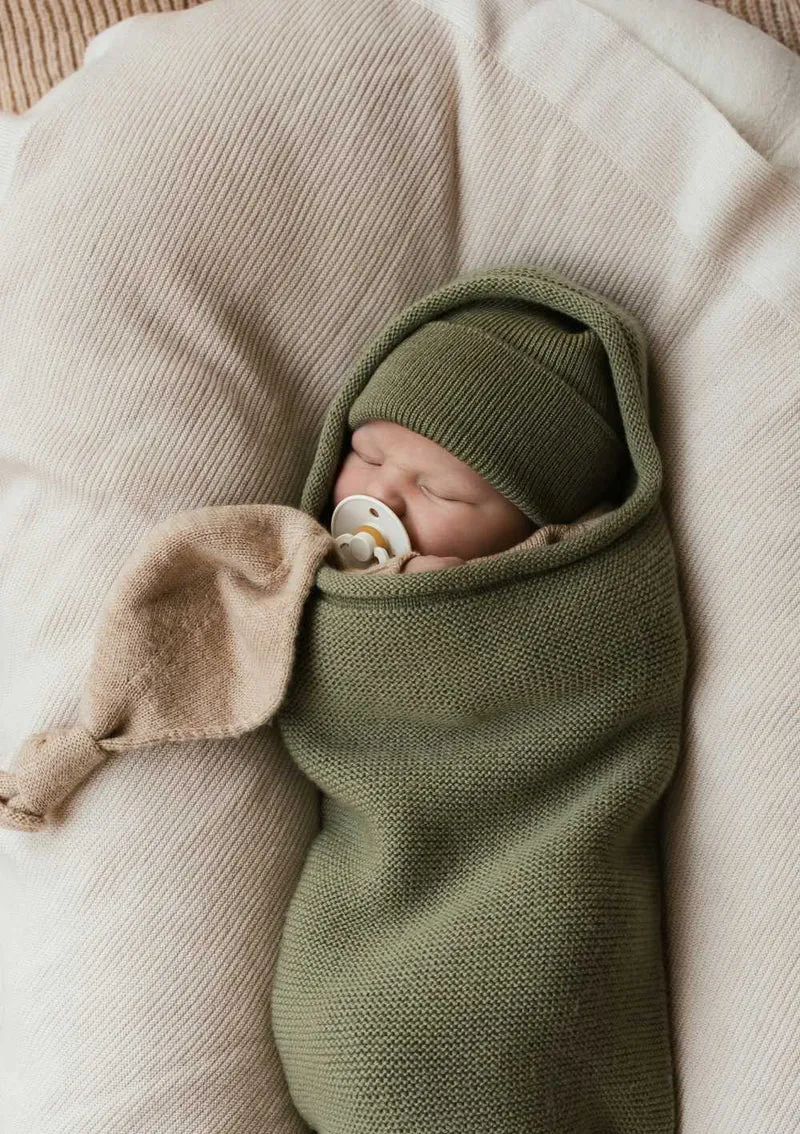 Merino Strick-Schnullertuch 'Titi Comforter' sand