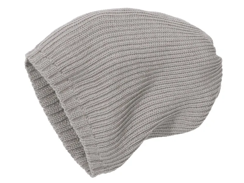Disana 100% Wolle Strickmütze hellgrau Größe 2 (46-50 cm Kopfumfang)