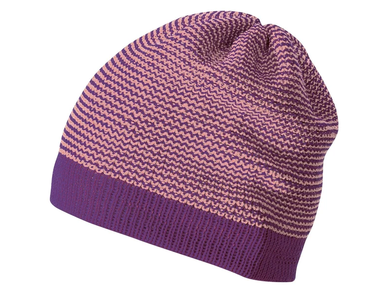 Disana Wollmütze Beanie melange-pflaume 42-46 cm Kopfumfang