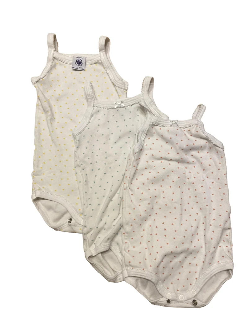 Petit Bateau Trägerbodys 3er Set 74 | 09m