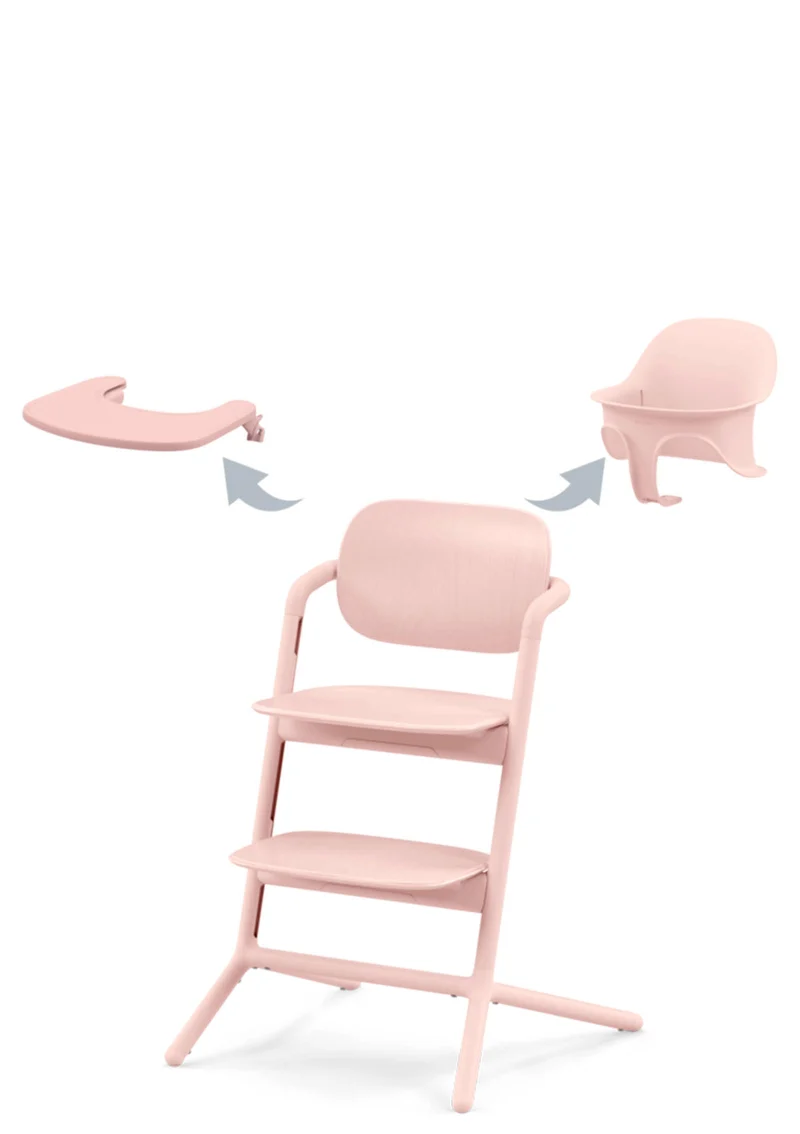 Hochstuhl 'Lemo' 3-in-1 Set Pearl Pink / Light Pink