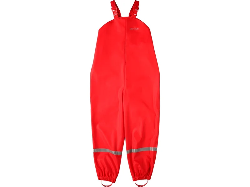 BMS Regenlatzhose Regenhose mit Trägern "Räuberwald" SoftSkin rot 86 | 18m