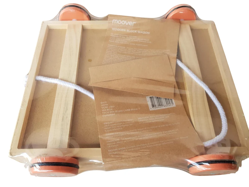 Moover Holz Würfel Wagen - bauen und lernen, Abc, Zahlen, Tiere..