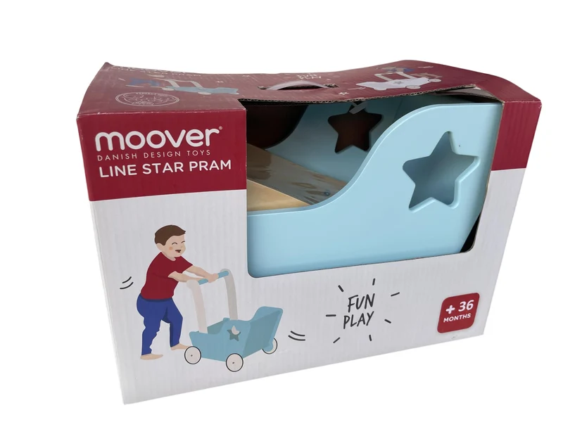 Moover Massiver Kindergarten Holz Puppenwagen Einzelanfertigung