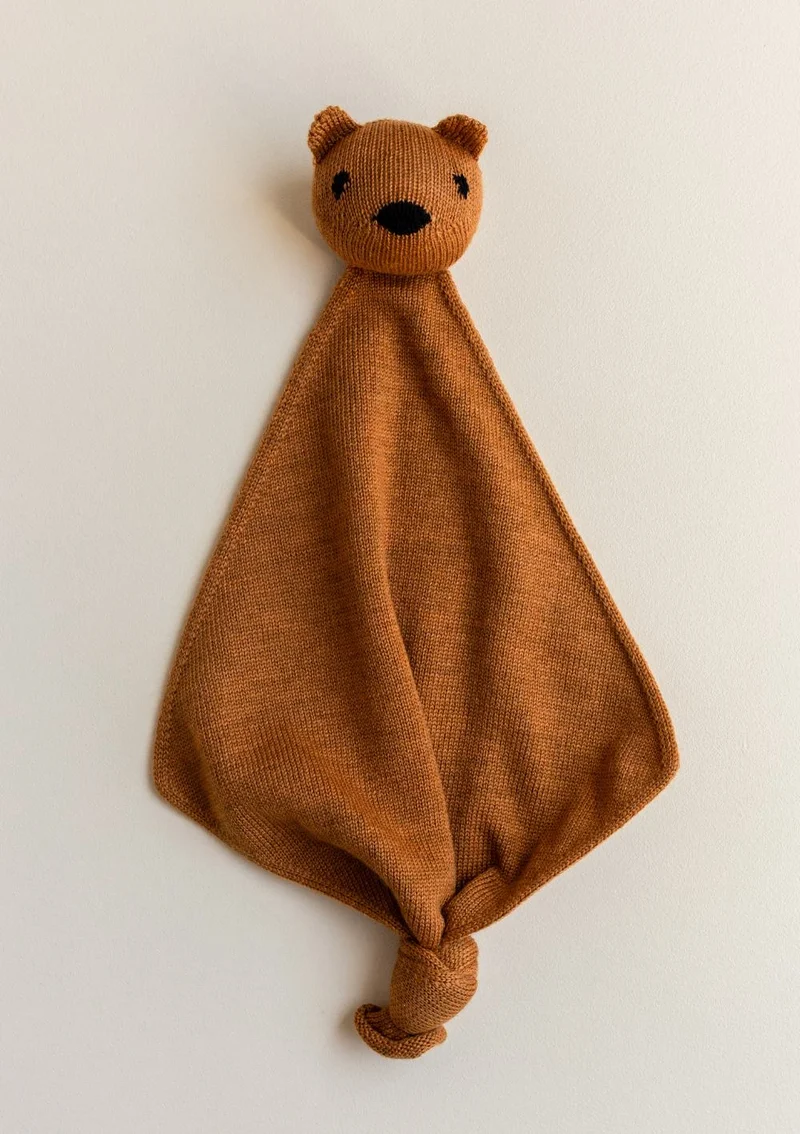 Merino Schmusetuch 'Teddy Tokki' Rust