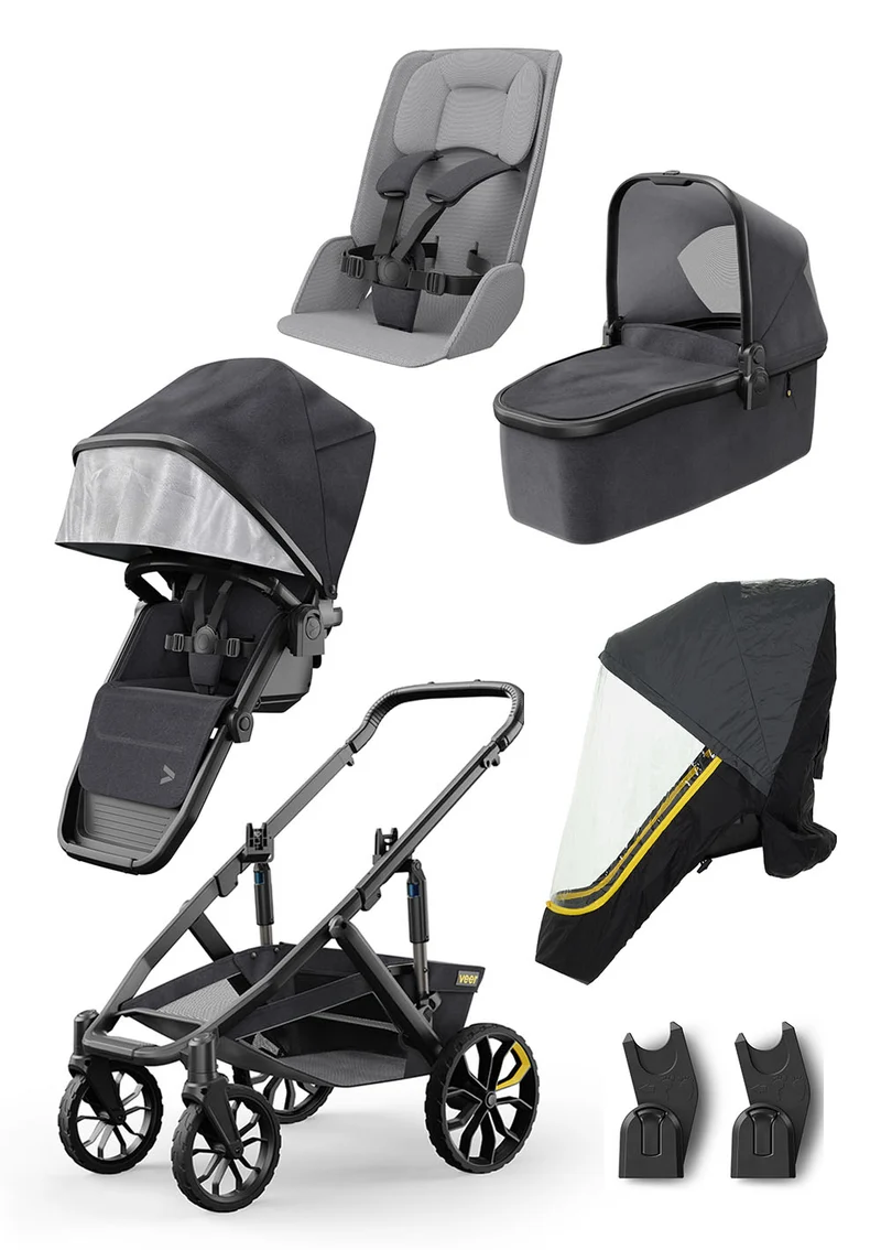 Switchback Kinderwagen Starter-Set dunkelgrau / schwarz