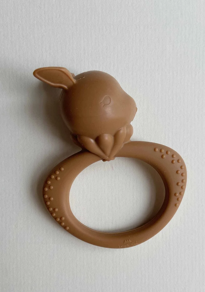 Silikon Greifling Rabbit Almond