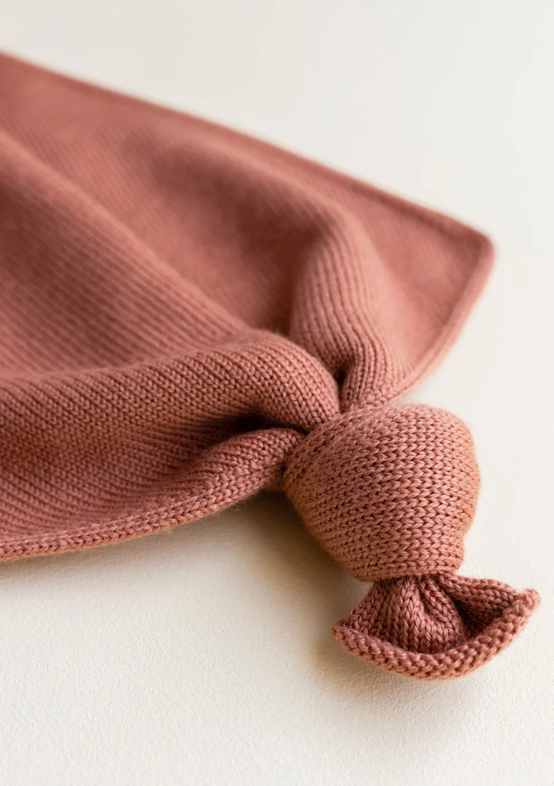 Merino Schmusetuch 'Teddy Tokki' Brick