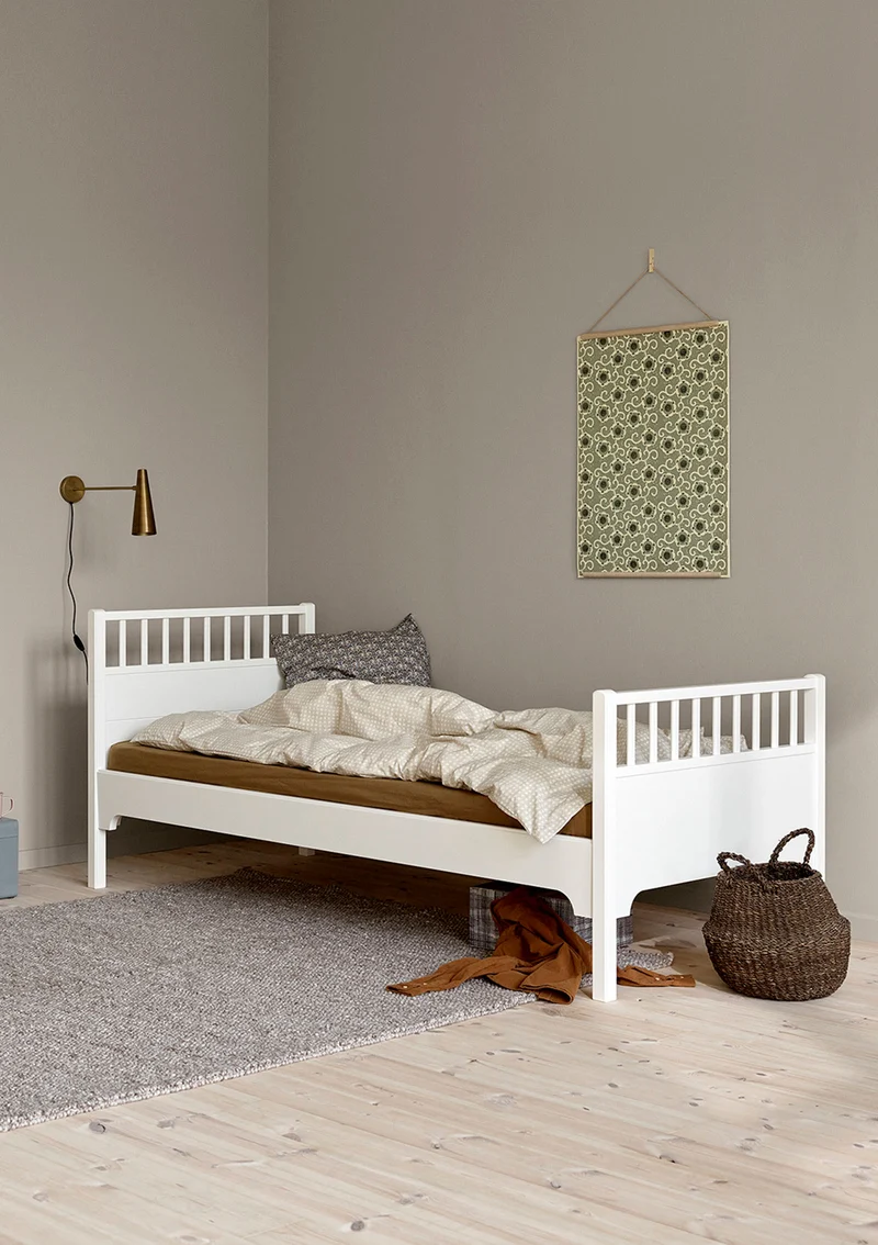 Einzelbett 'Seaside Classic' weiß 200 x 90 cm