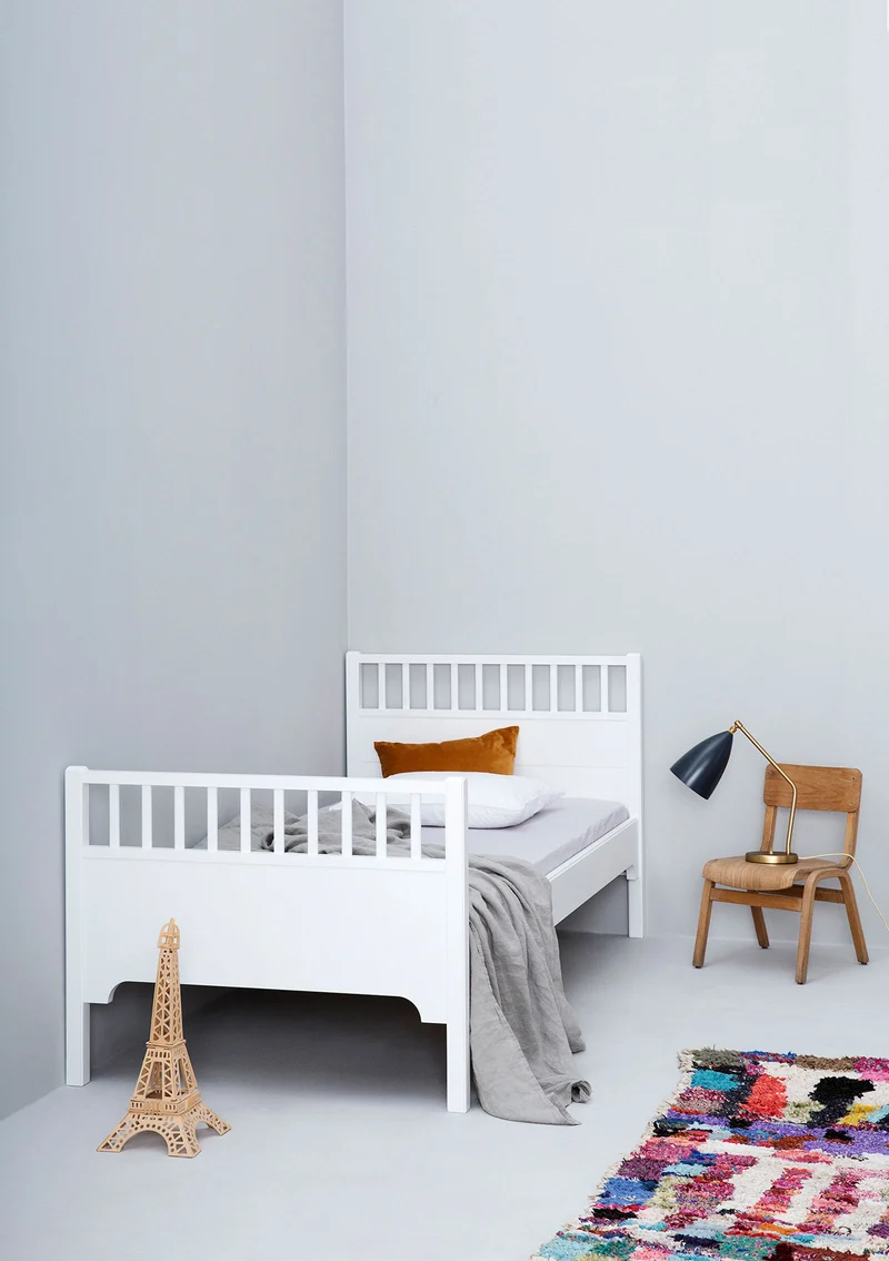 Einzelbett 'Seaside Classic' weiß 200 x 90 cm