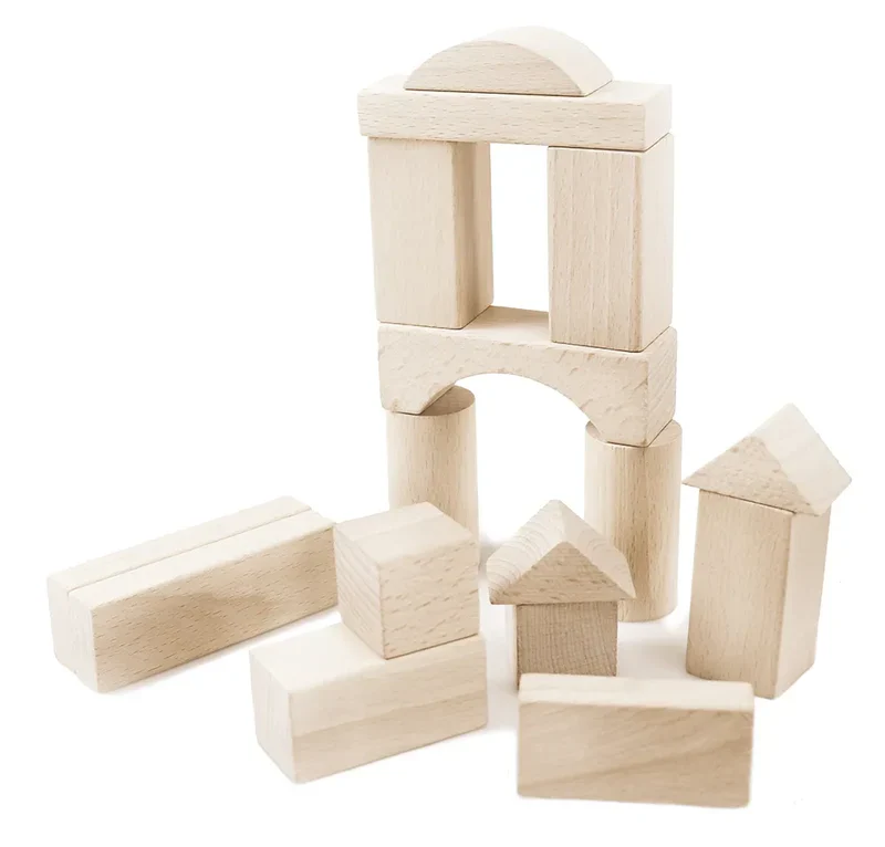 Magellan Verlag- Holzklotz – Feine Steine 30 Bauklötze aus Holz Holzbausteine