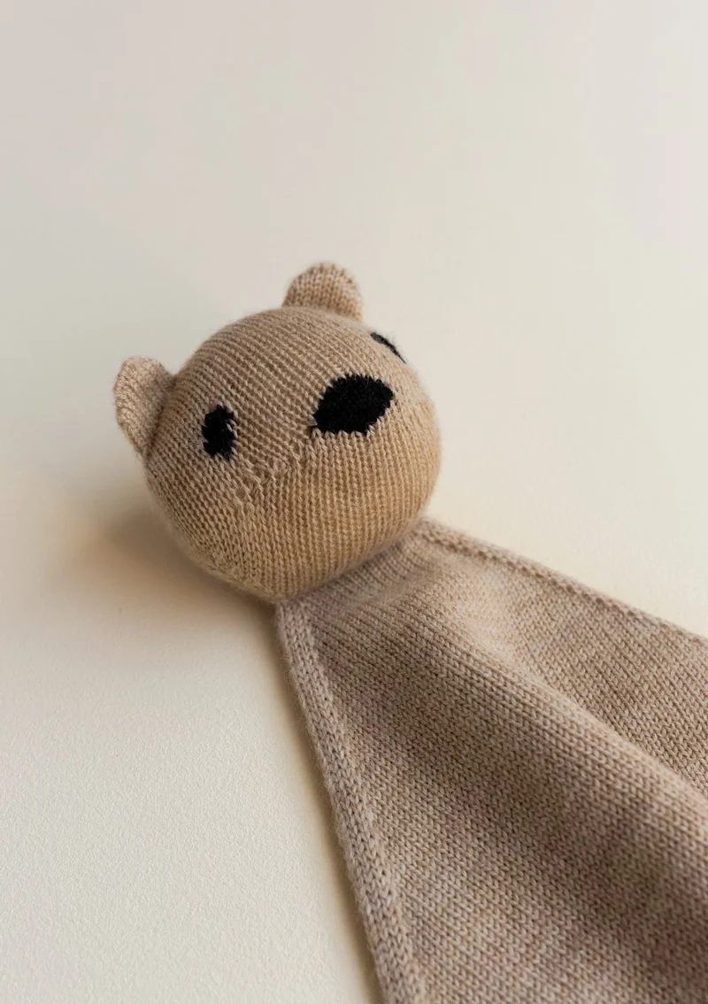 Merino Schmusetuch 'Teddy Tokki' Sand