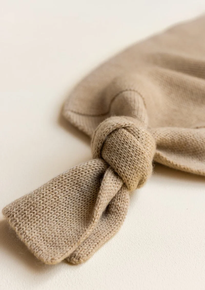 Merino Strick-Pucksack 'Cocoon' Sand