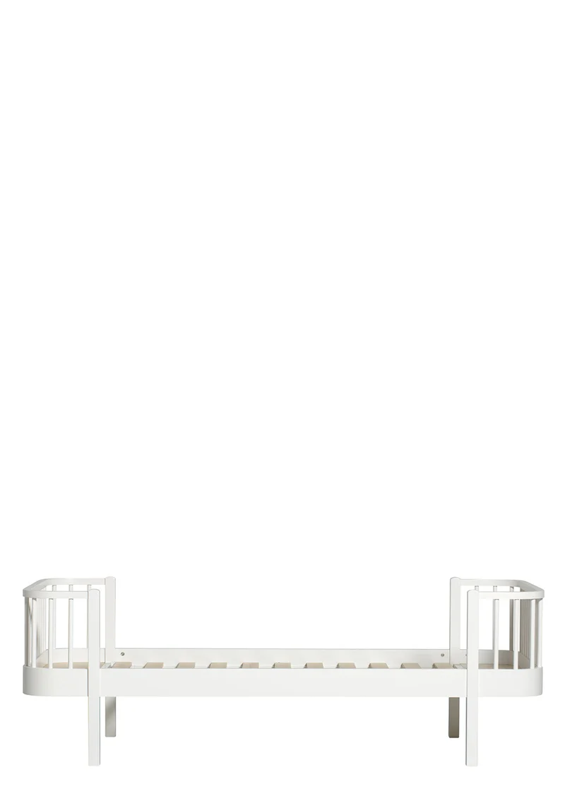Einzelbett 'Wood Original' Weiß 200 x 90 cm