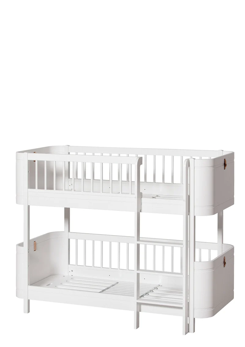 halbhohes Etagenbett 'Wood Mini+' weiß 162 x 68 cm
