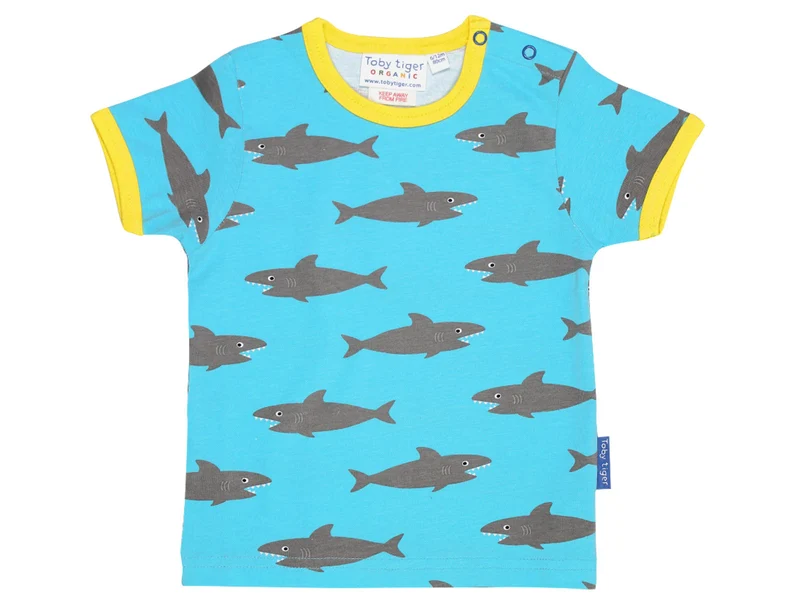 Toby Tiger Baby und Kinder T-Shirt Hai 98 | 3yrs