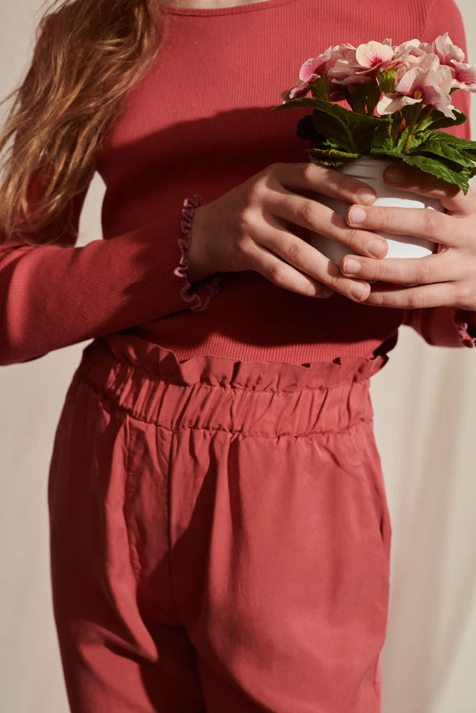 Tammo Longsleeve in Trauben farbenem Rippjersey