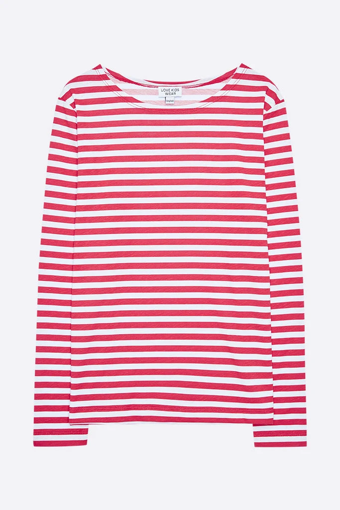 Timmy Longsleeve in hellblau / rot gestreift 86/92, 98/104 & 158/164