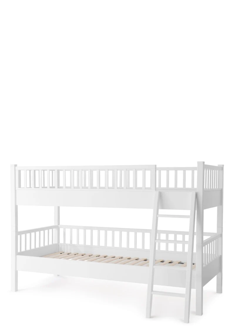 Etagenbett niedrig weiß 200 x 90 cm