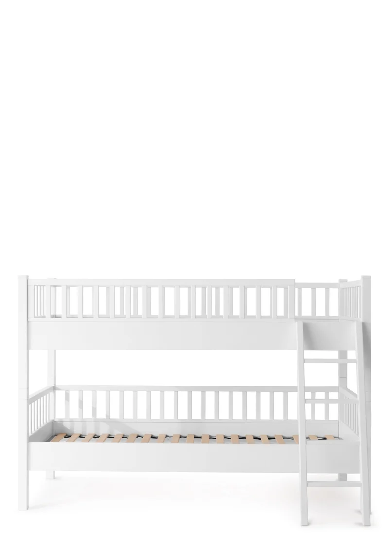Etagenbett niedrig weiß 200 x 90 cm