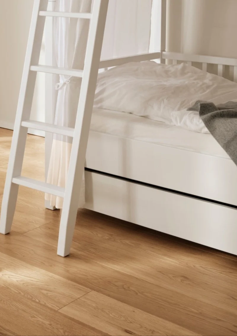 Etagenbett niedrig weiß 200 x 90 cm